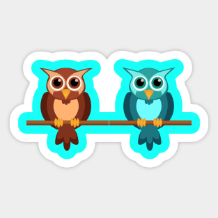 owls Sticker